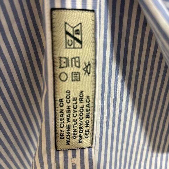Cutter & Buck Green Bay Packers Button Front Dress Shirt Cotton XXL Blue Striped - Picture 6 of 8
